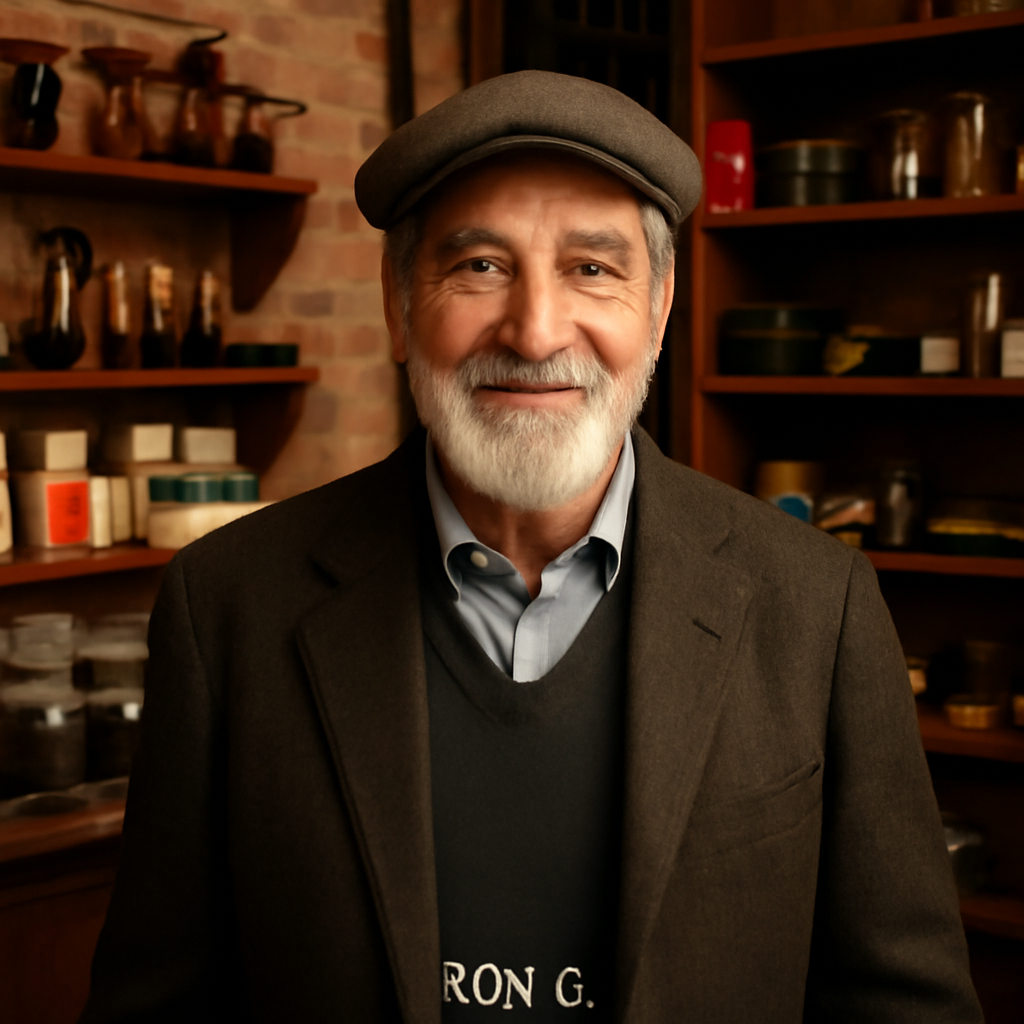 Ron G. with gray beard, friendly smile