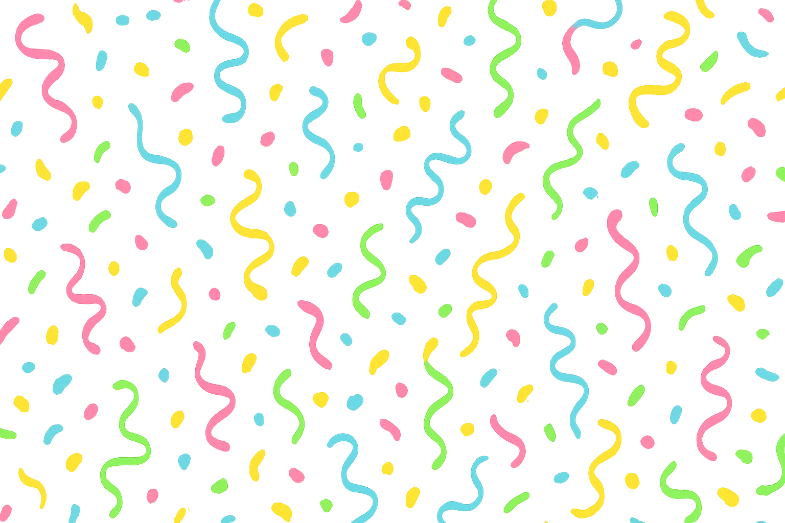 Carnival confetti and ribbon overlay for festive effect