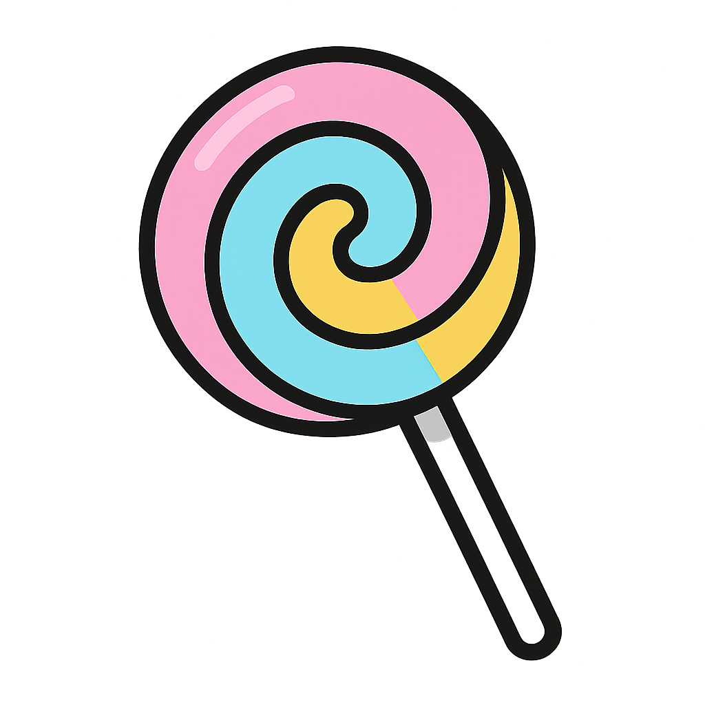 Colorful lollipop icon